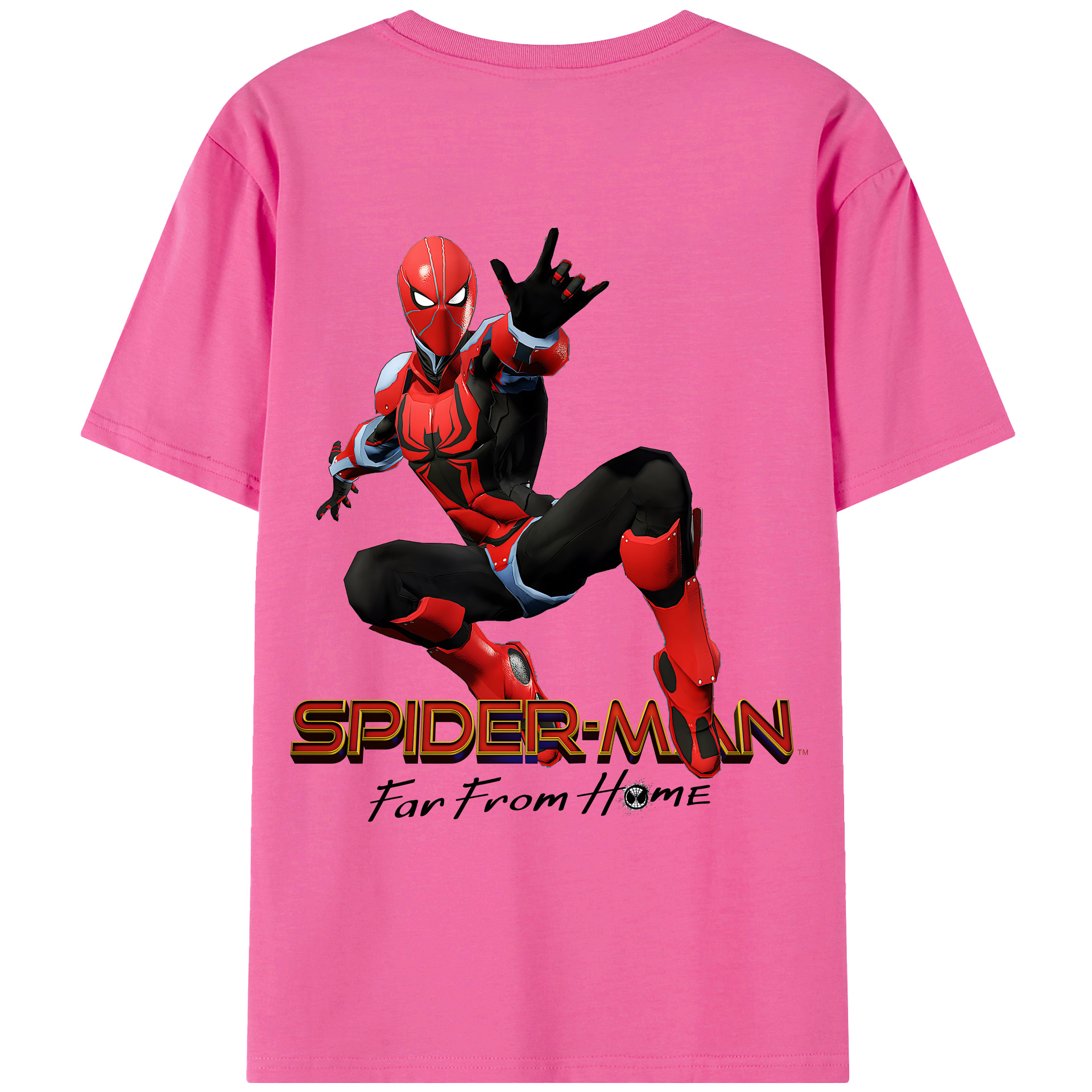 （画像用） Spider Man スパイダーマン レディース半袖Tシャツ(バックプリント)